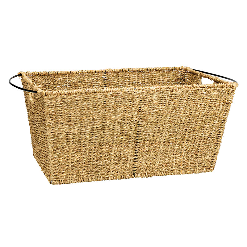 Collection by London Drugs Seagrass and Metal Basket - 56x35x24cm - Large