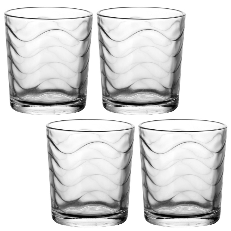 Safdie & Co. Charm Double Old Fashion Glass Set - 4 Pack