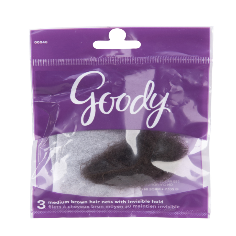 Goody Hair Net - Medium Brown - 3s