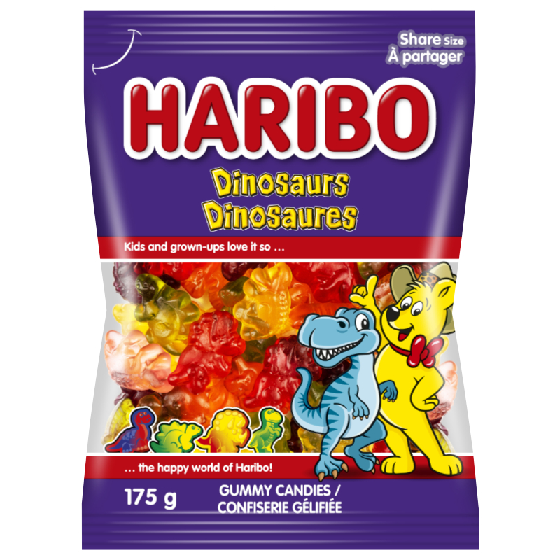 Haribo Gummy Candies - Dinosaurs - 175g