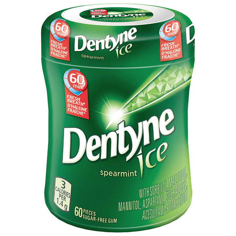 Dentyne Ice Gum - Spearmint - 60's
