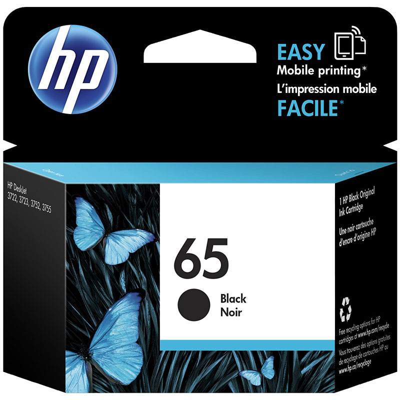 HP 65 Ink Cartridge - Black - N9K02AN#140