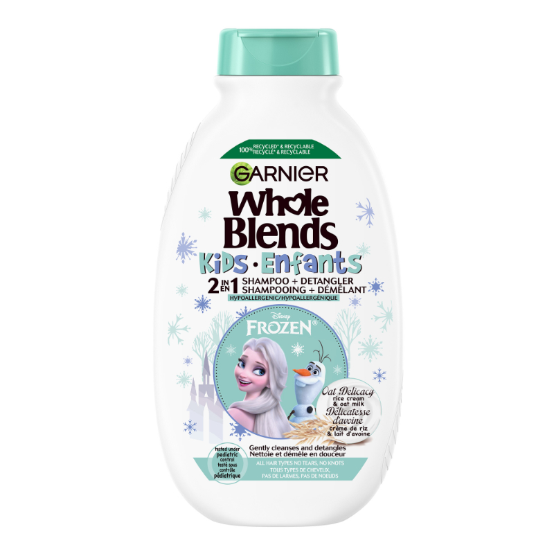 Garnier Whole Blends Kids 2 in 1 Shampoo + Detangler - Disney Frozen - 250ml