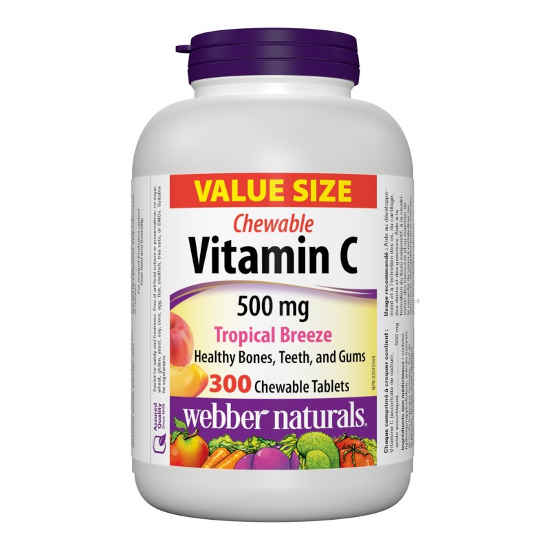 Webber Naturals Tropical Breeze Vitamin C Chewable Tablets - 500mg - 300s