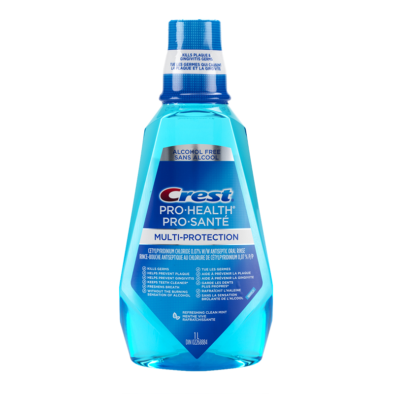 Crest Pro-Health Antiseptic Oral Rinse - Refreshing Clean Mint - 1L 