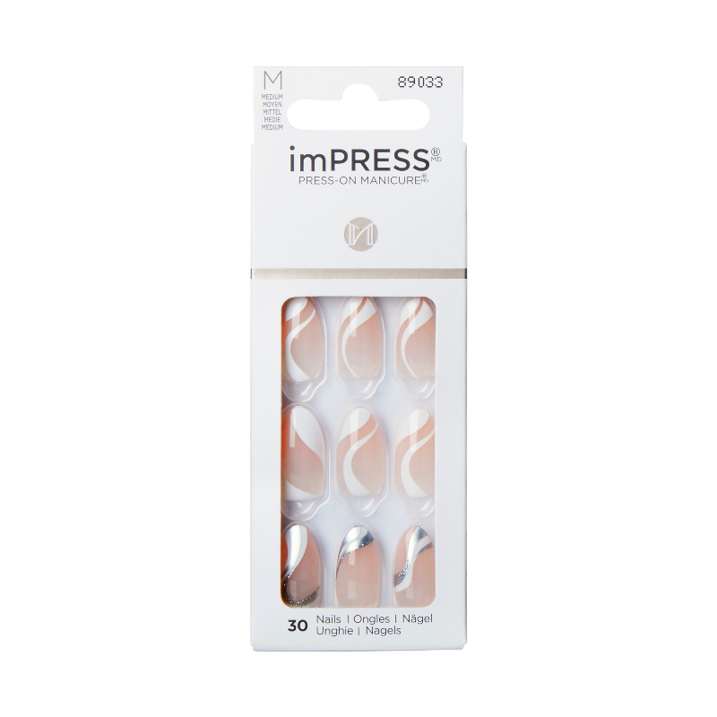 ImPRESS Press-on Manicure False Nails Kit - Medium - Almond - On My Mind - 30's