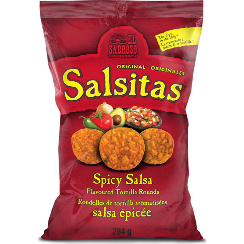 El Sabroso Original Salsitas Tortilla Rounds - Spicy Salsa - 284g