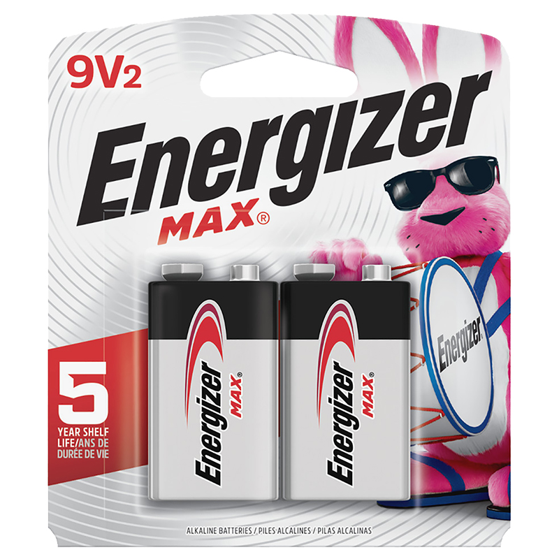 Energizer Max 9V Batteries -  2 pack