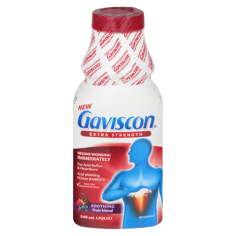 Gaviscon Extra Strength Liquid - Soothing Fruit Blend - 340ml
