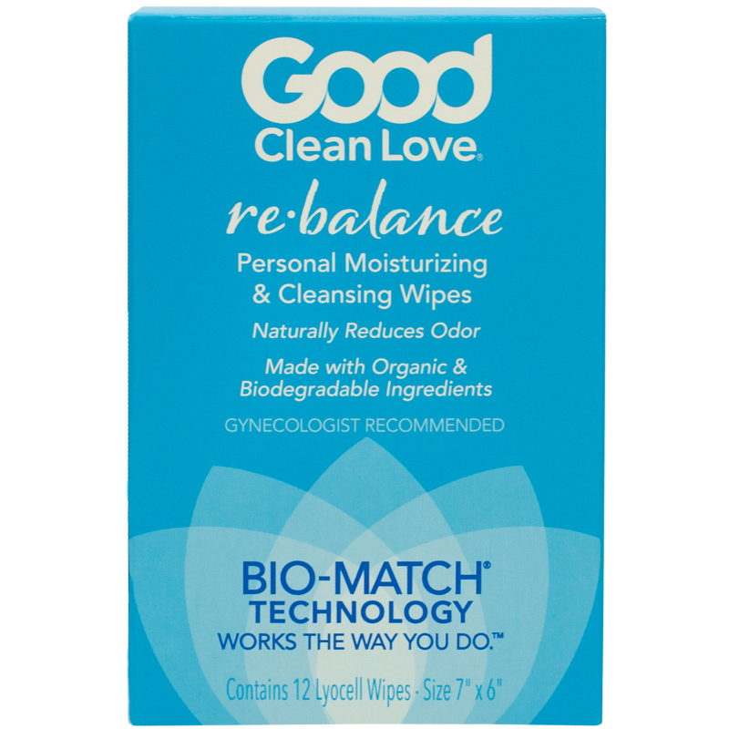 Good Clean Love Rebalance Personal Moisturizing and Cleansing Wipes - 12s