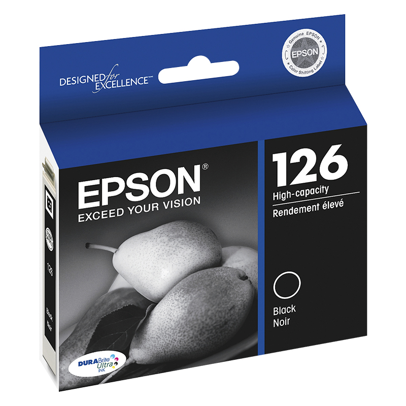 Epson 126 Durabrite Ultra High-Capacity Ink Cartridge - Black - T126120-S