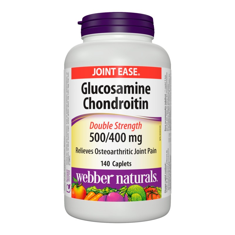 Webber Naturals Double Strength Glucosamine Chondroitin Caplets - 500/400mg - 140's