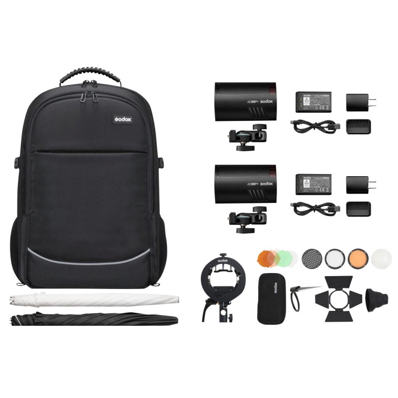 Godox AD100 Pro Dual Light Backpack Kit - Black - Open Box or Display Models Only