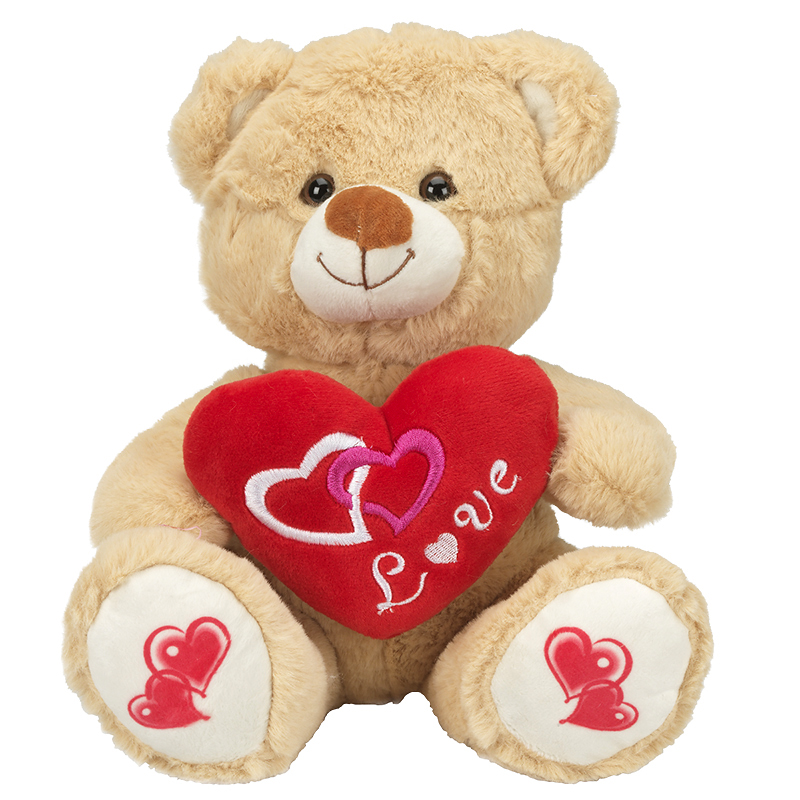 Details Valentine Sitting Bear with Heart - Assorted