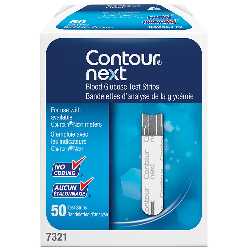 Contour Next Blood Glucose Test Strips - 50's