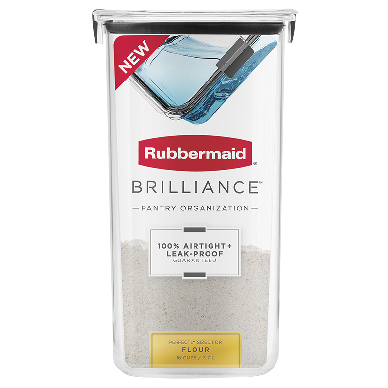 Rubbermaid Brilliance Pantry Canister - Flour - 16 cup