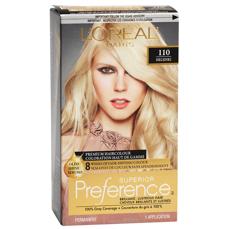 L'Oreal Superior Preference Fade-Defying Colour & Shine System - 110 Very Light Ash Blonde