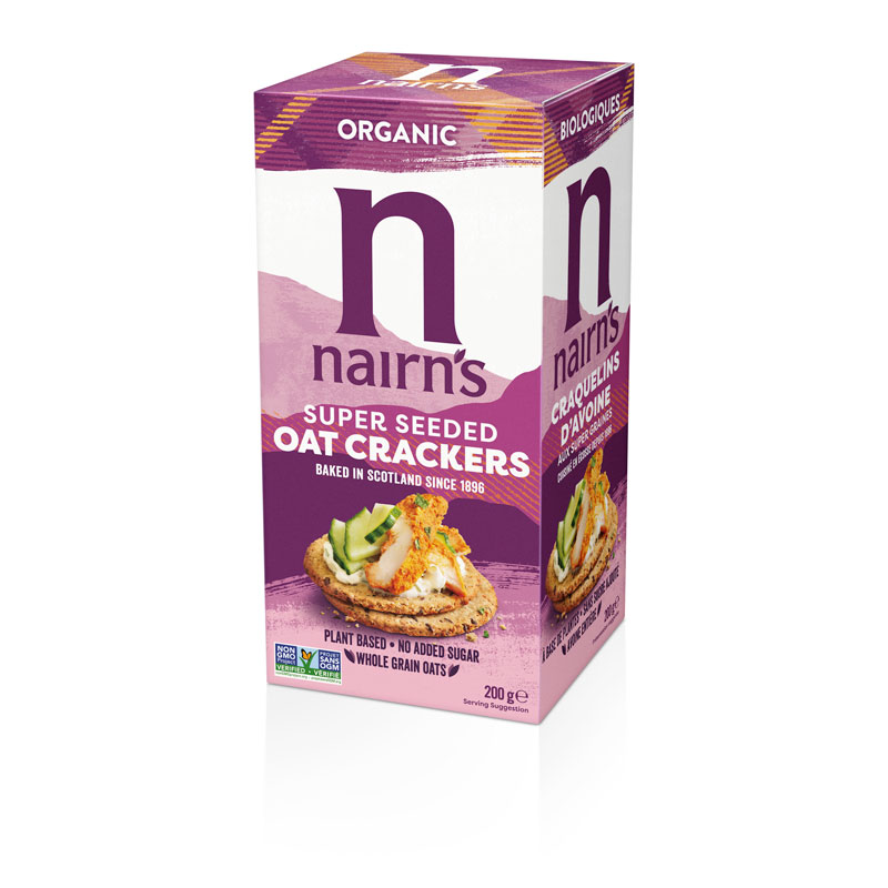 Nairns Organic Oat Crackers - Super Seed - 200g
