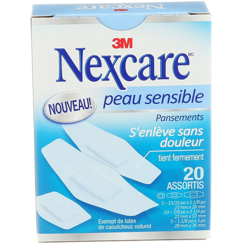 3M Nexcare Sensitive Skin Bandages - Assorted - 20s