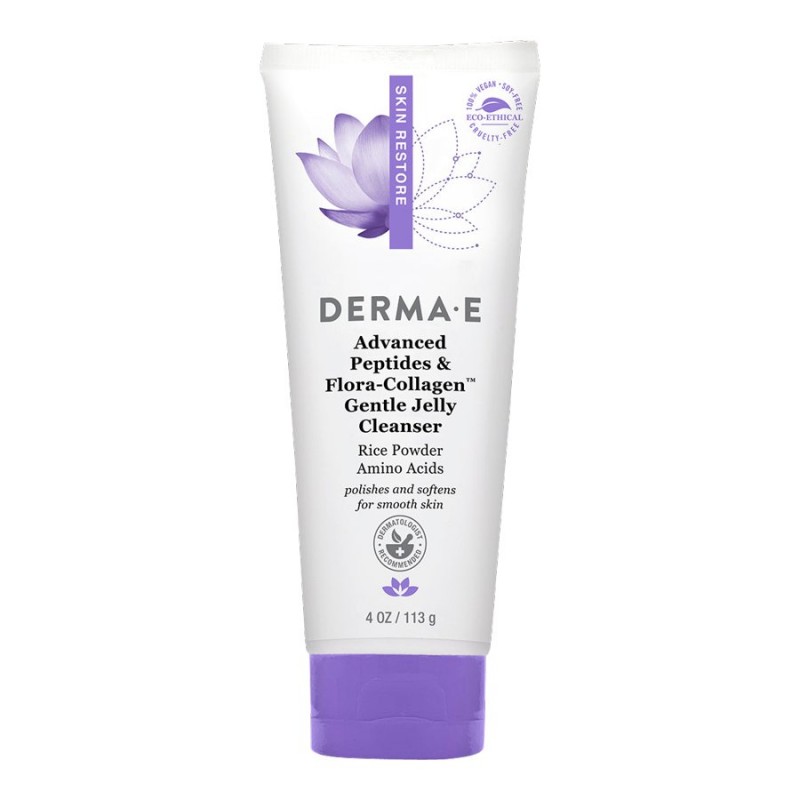 DERMA E Skin Restore Advanced Peptides & Flora-Collagen Gentle Jelly Cleanser - 113g