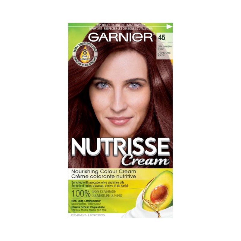Garnier Nutrisse Cream Permanent Hair Colour - 45 Dark Mahogany Brown