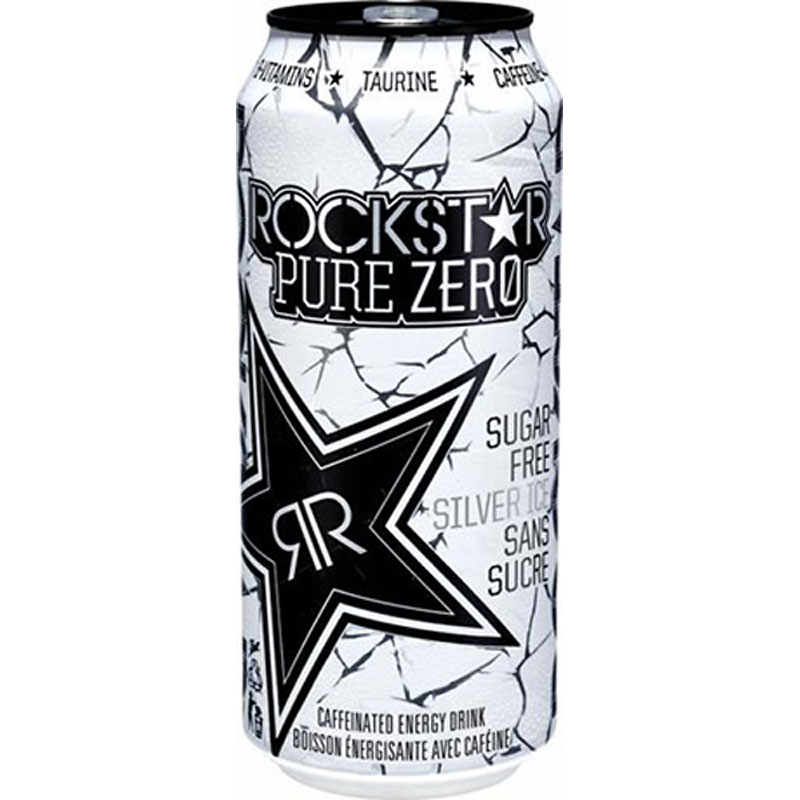 RockStar Pure Zero Energy Drink - Silver Ice - 473ml