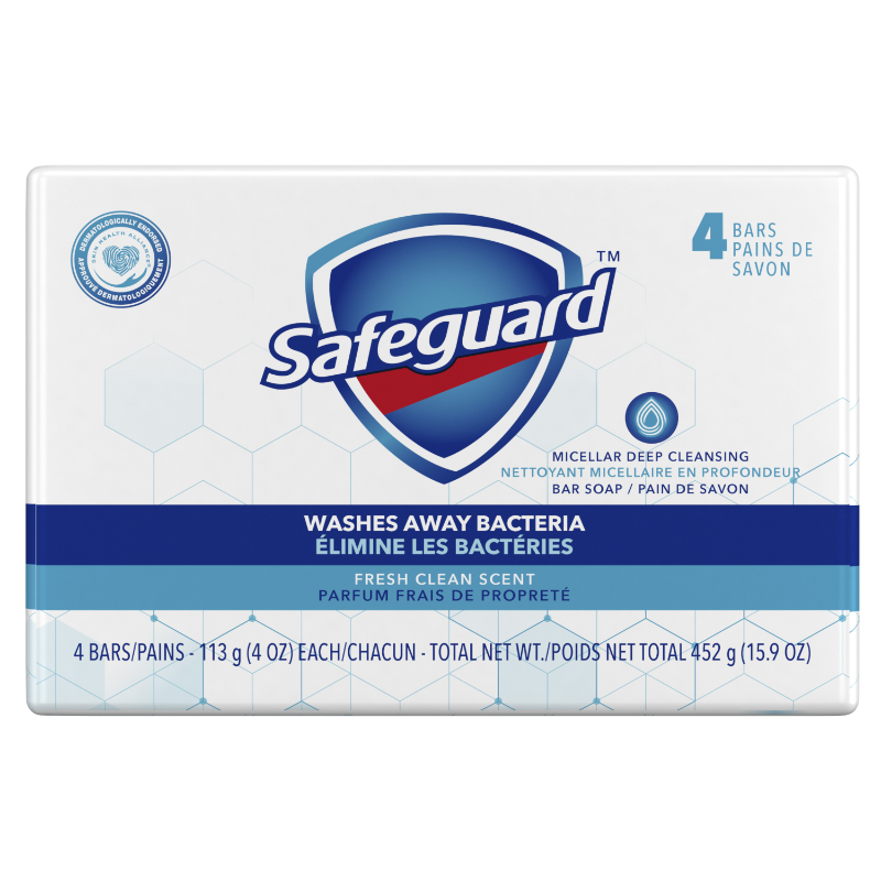Safeguard Deodorant Bar Soap - 4 x 113g