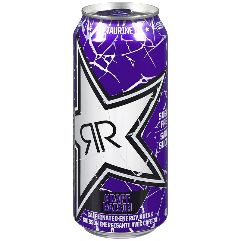Rockstar Caffeinated Energy Drink - Grape - 473ml