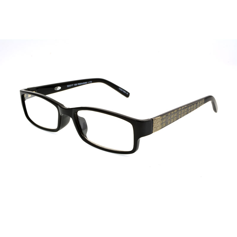 Foster Grant Derick Reading Glasses with Case - Black/Gold - 1.50