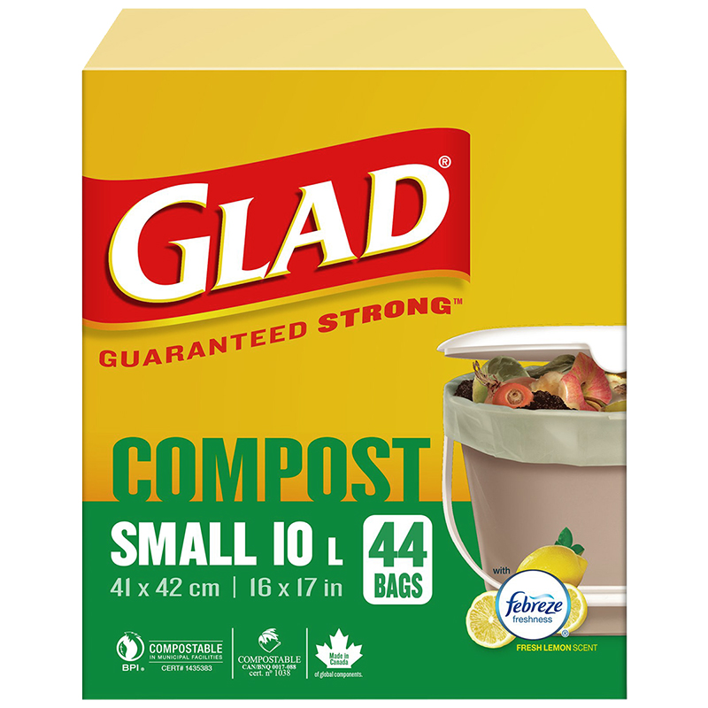 Glad Compostable Bags - Small - 44s/10L