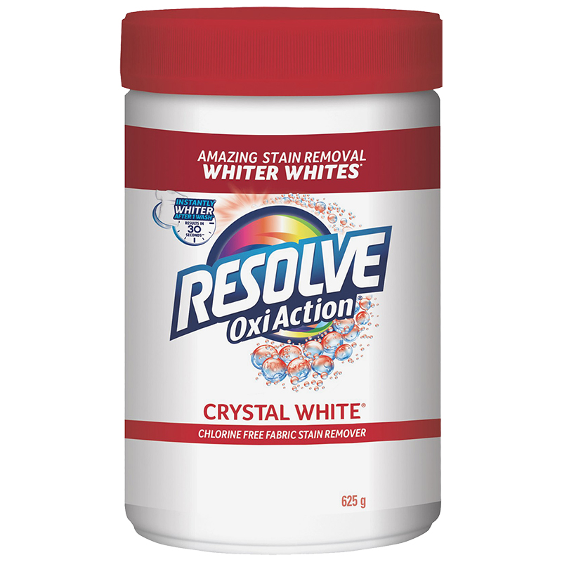 Resolve OxiAction Chlorine Free Stain Remover - Crystal White - 625g