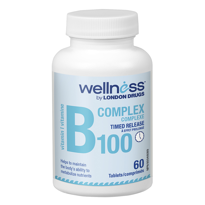Wellness by London Drugs Vitamin B100 Complex Timed Release - 60s