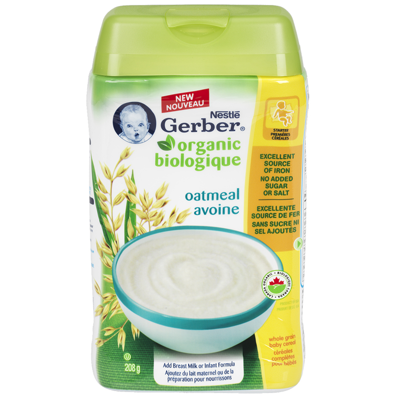 Gerber Organic Cereal - Oatmeal - 208g | London Drugs