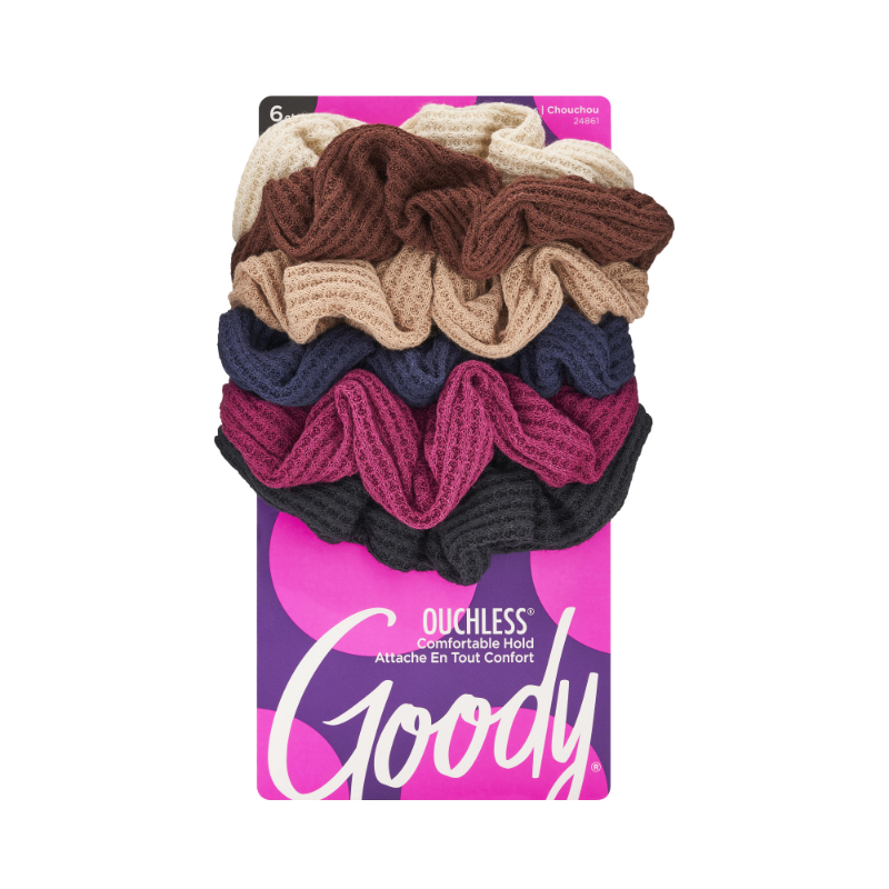 Goody Ouchless Waffle Scrunchie - Assorted - 24861 - 6s