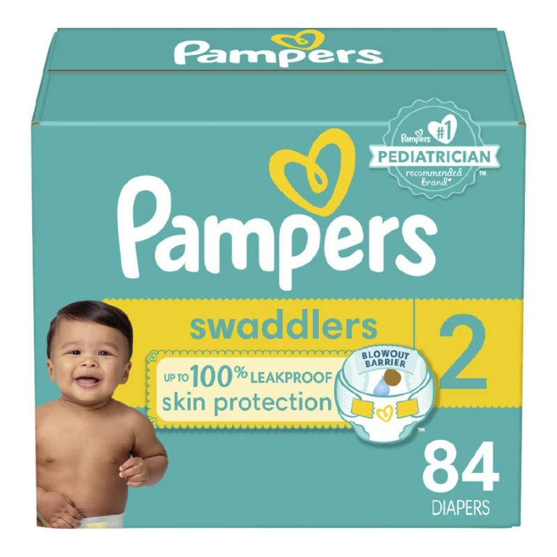 Pampers Swaddlers Diapers - Size 2 - 84's