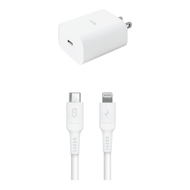 LOGiiX Essential Charging Kit 20W USB-C Power Adapter with Lightning Cable - White - LGX-13535
