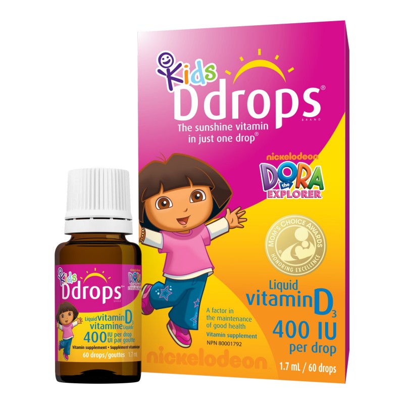 Ddrops Kids Liquid Vitamin D Drops 400IU - 60 Drops 