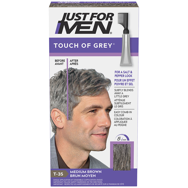 Just for Men Touch of Grey for a Salt and Pepper Look - Medium Brown