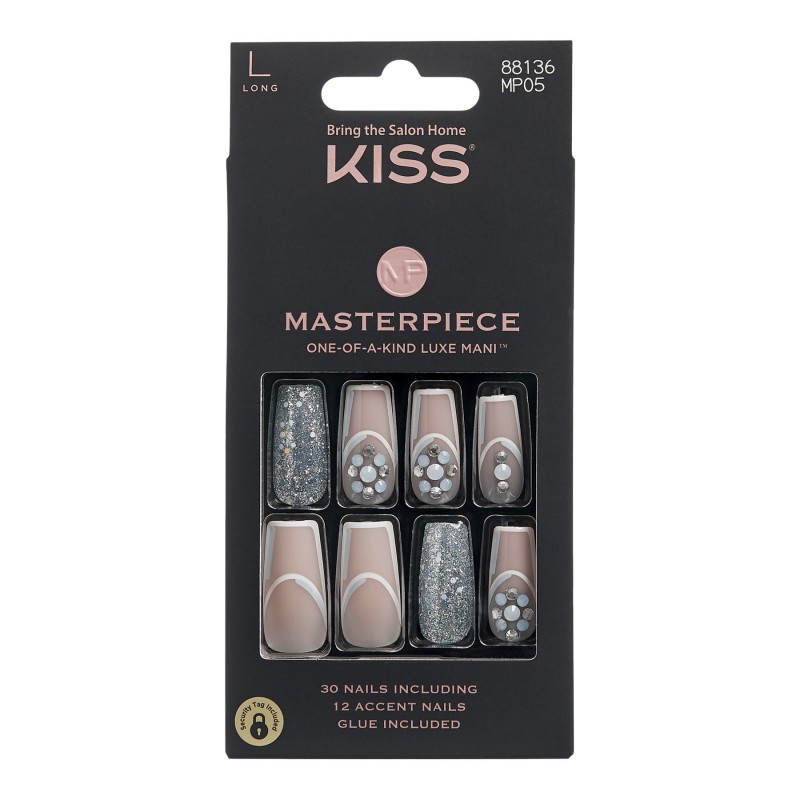 KISS Masterpiece One-Of-A-Kind Luxe Mani False Nails Kit - Champagne Toast - 30's