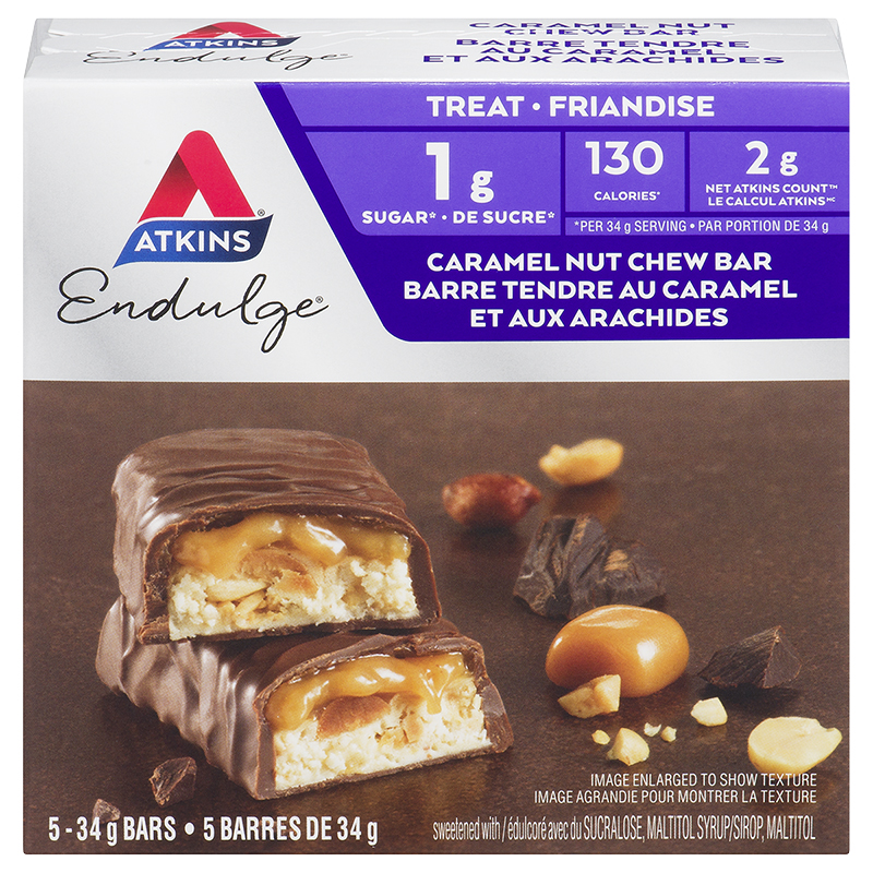 Atkins Endulge Bars - Caramel Nut Chew - 5 x 34g