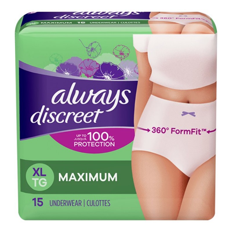 Always Discreet Maximum Protection Incontinence Underwear
