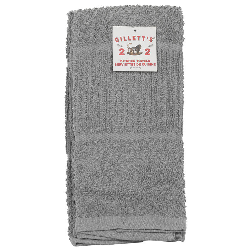 Gillett's Terry Towels - Grey - 2 pack