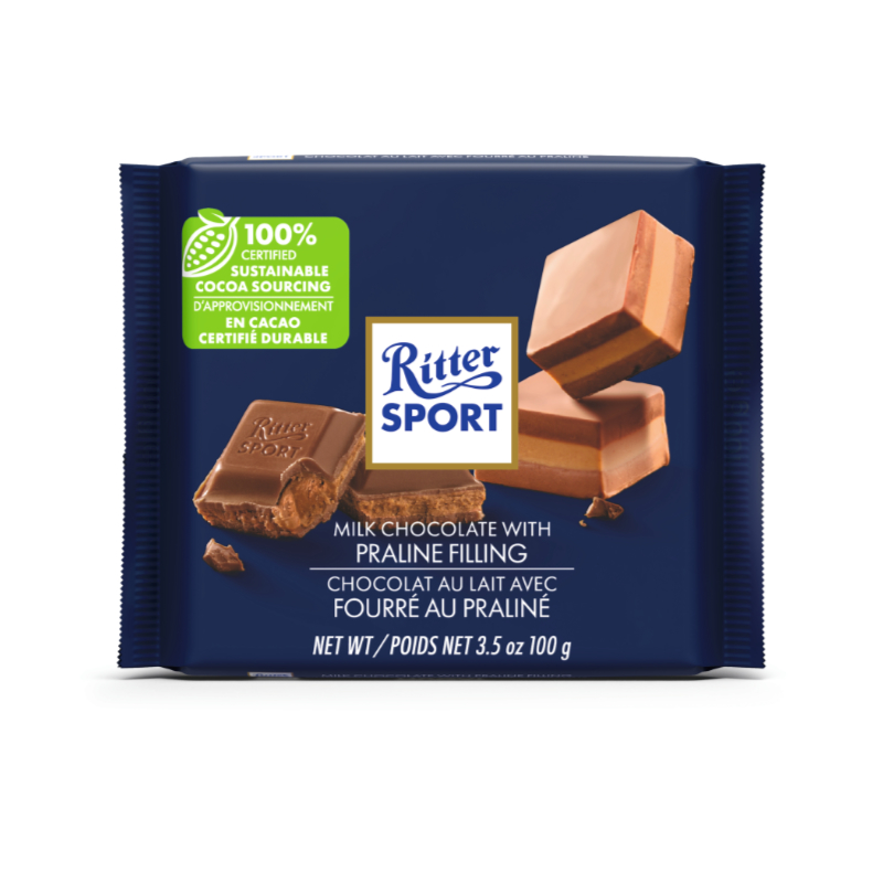 Ritter Sport - Milk Chocolate with Praline Filling - 100g