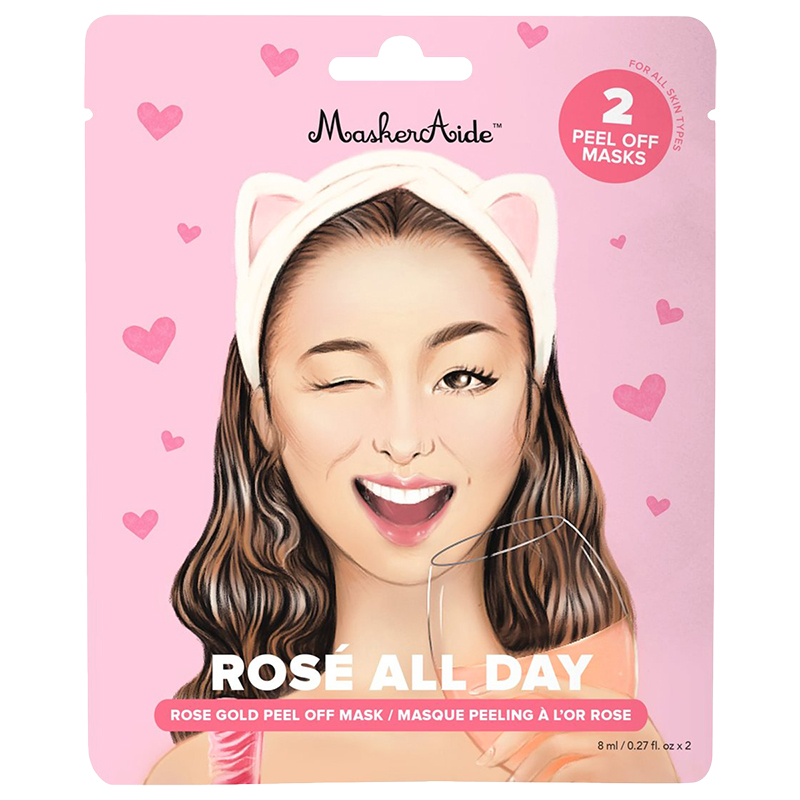 MaskerAide Pore Refining Rose All Day Rose Gold Peel-off Mask - 2 pack