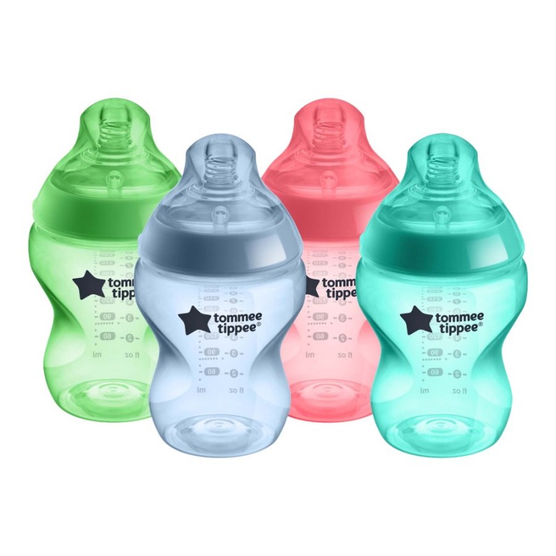 Tommee Tippee Closer to Nature Baby Bottle - 260ml - 4 piece