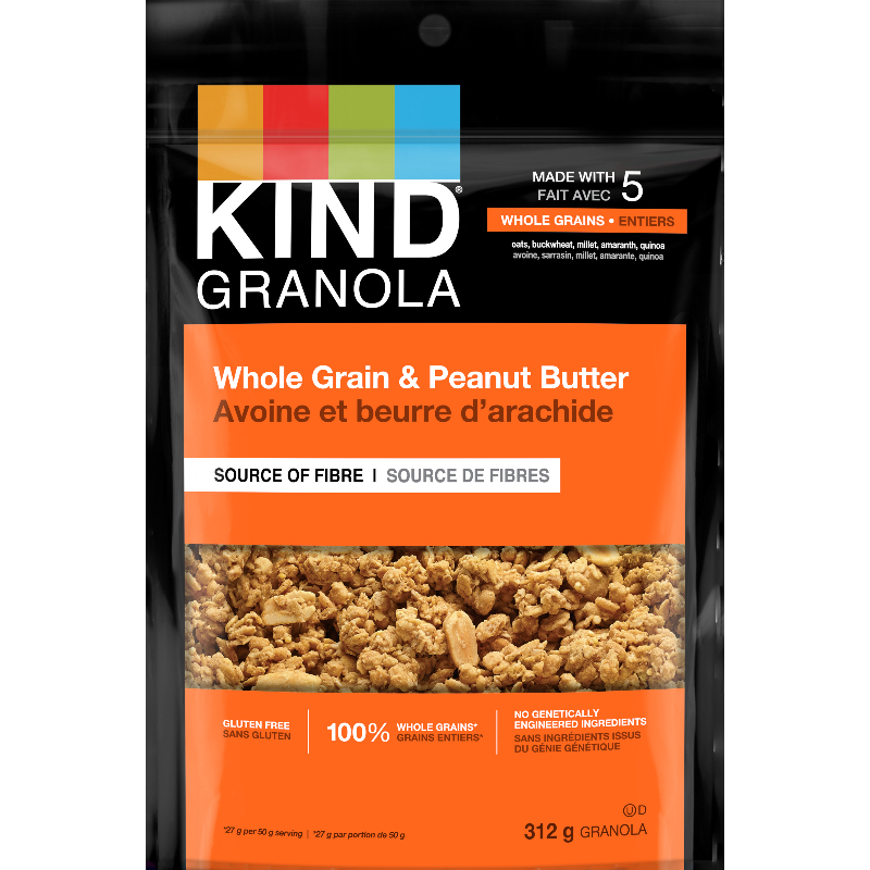 Kind Whole Grain &amp; Peanut Butter Granola - 312g