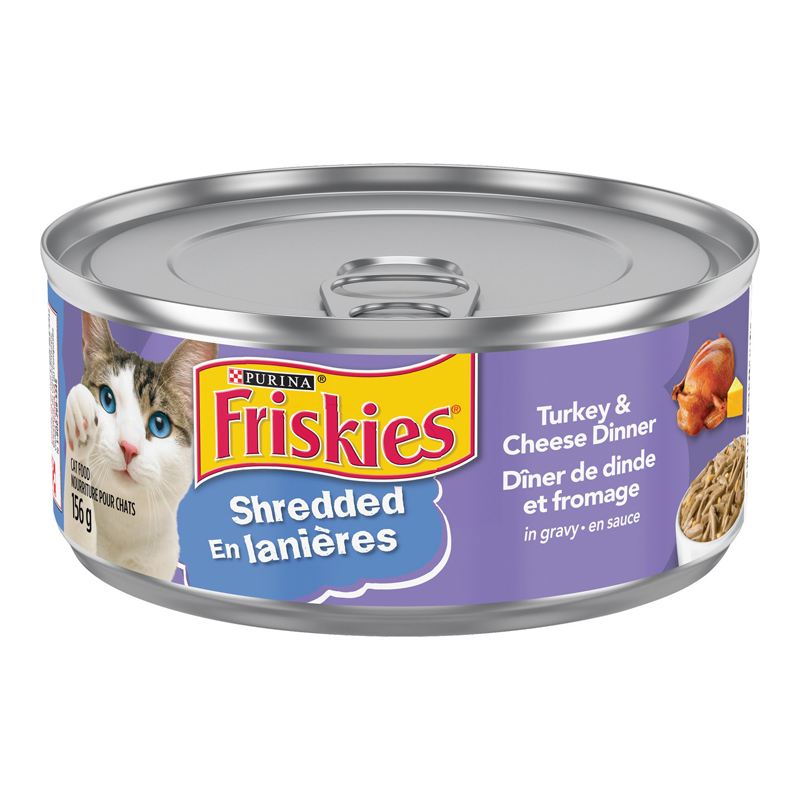 Friskies Wet Cat Food - Shredded Turkey and Cheese Dinner - 156g