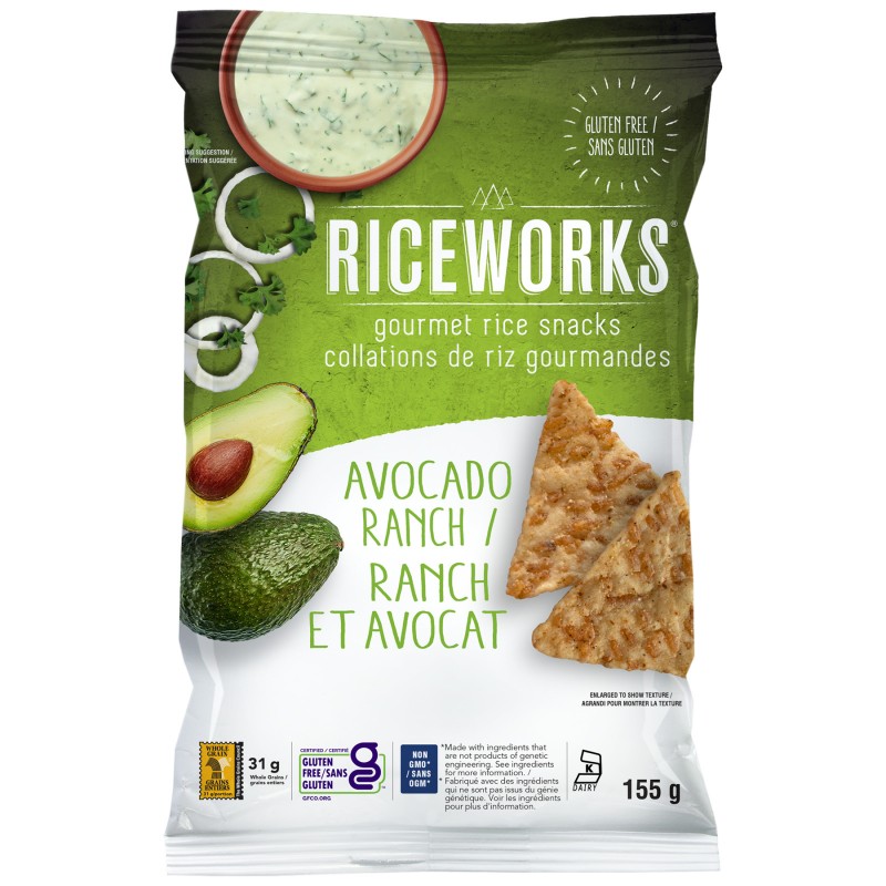 Riceworks Rice Snacks Avocado Ranch - 155g