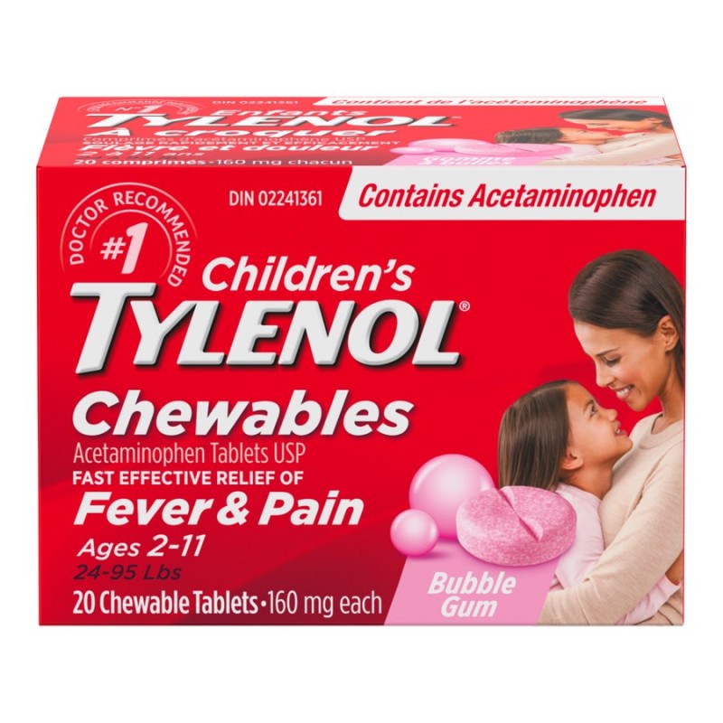 Tylenol* Children's Fever &amp; Pain Chewable Tablets - 20's   