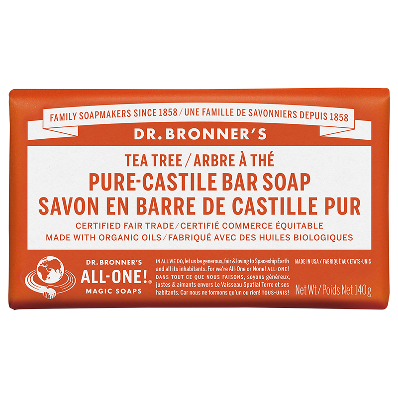 Dr Bronner's Pure Castile Bar Soap - Tea Tree - 140g